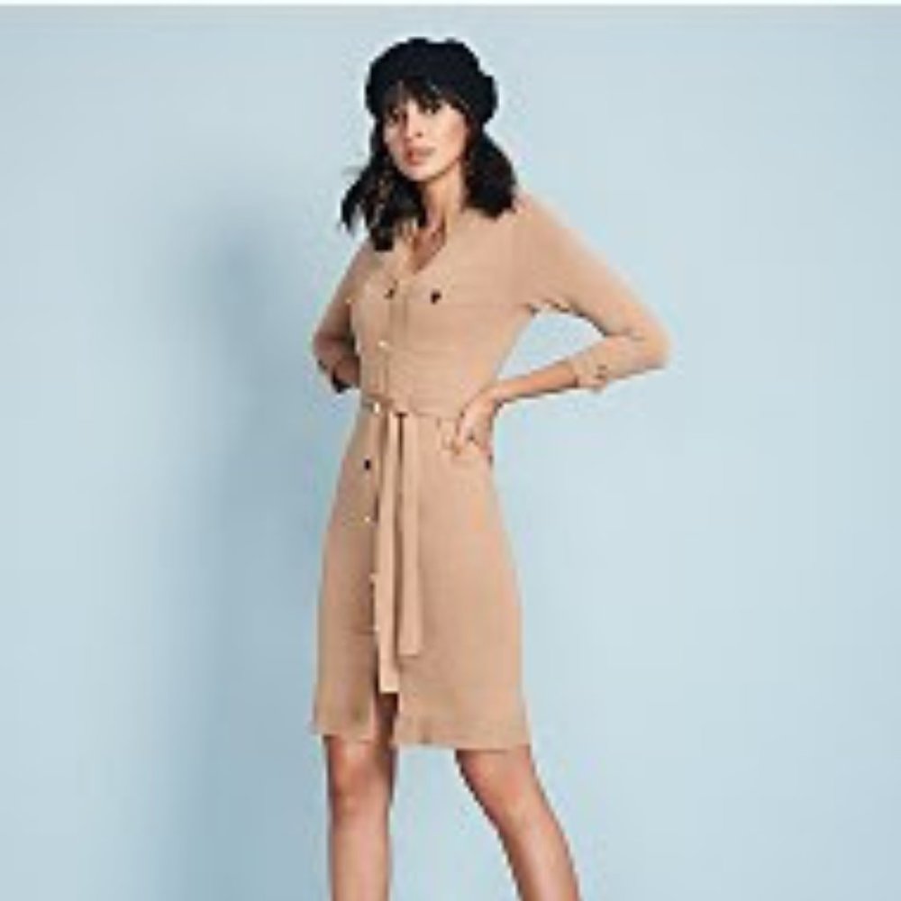 Military Style Button Down Dress -XXL